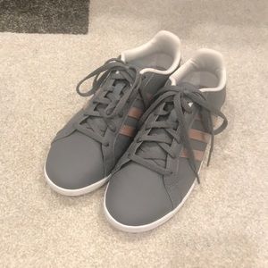 adidas grey and pink sneakers